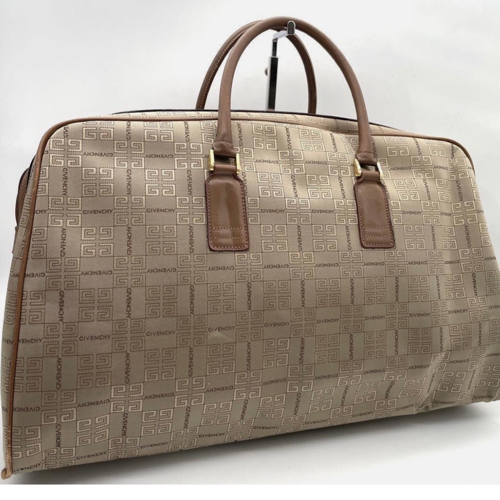 Givenchy Monogrammed Canvas Leather Trim Travel Bag - Picture 6 of 12